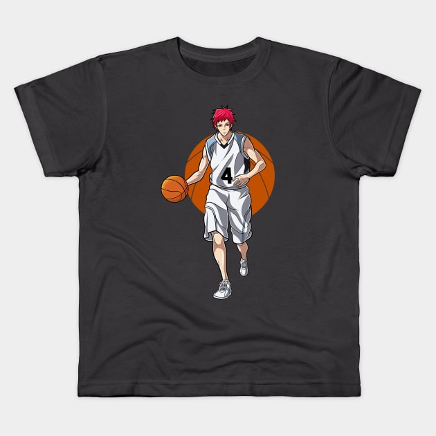 Seijuro Akashi in Action Color Kids T-Shirt by Paradox Studio
